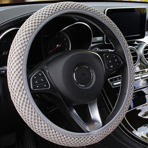 15''/38cm Car Auto Ice Silk DIY Steering Wheel Covers Summer Cool Universal 1pc